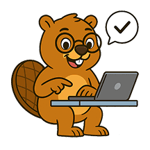 Beavo mascot encouraging CELPIP practice